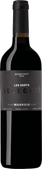 En flaska rött vin av sorten Les Sorts Selecció från Celler Masroig, årgång 2022.